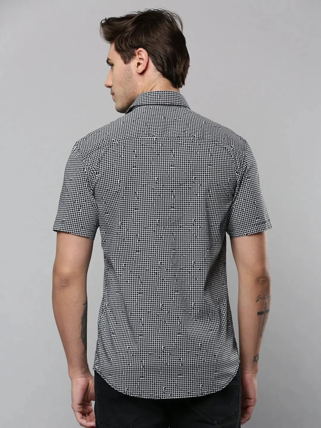 Black Checked Mens Shirt | Casual Cotton Shirt | DesiQlo