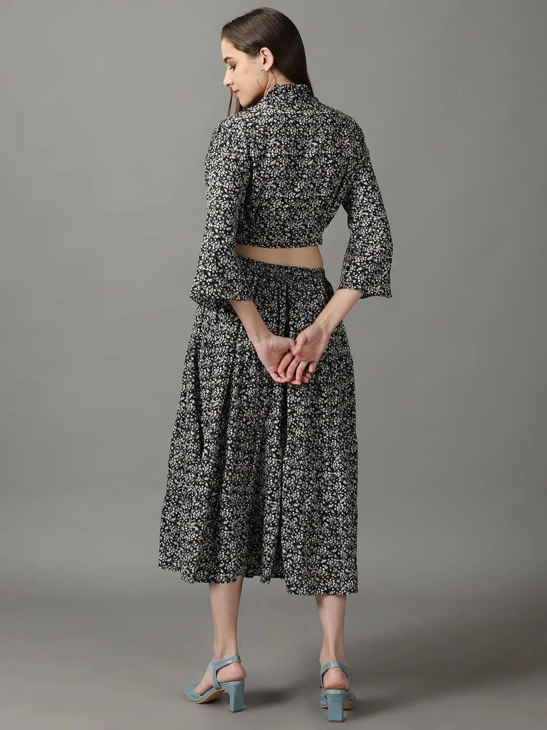 Black Printed Co ord Set for Women | Two Piece Sets