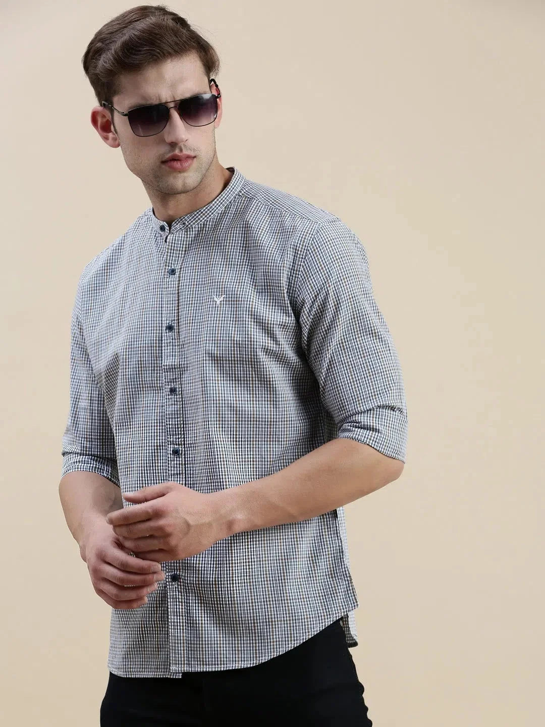 Multi Checked Mens Shirt - Classic Cotton Shirt