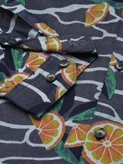 Men Navy Printed Casual Shirt-JUPITERPRINT-3391-Navyblue