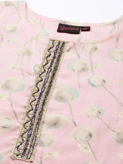 Women's Pink Printed Kurta SetKC-3339-Pink