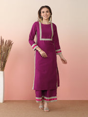 Round Neck Regular Sleeves Straight Kurta Set-AHKUPZ-COMBO-984