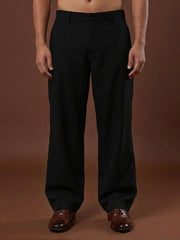 Men Straight Fit Korean Pants ( JFGP 305Black  )