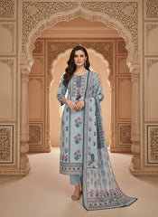 Cotton Blend Kurta Set for Women - Grey | MLWSHKS9282GRY