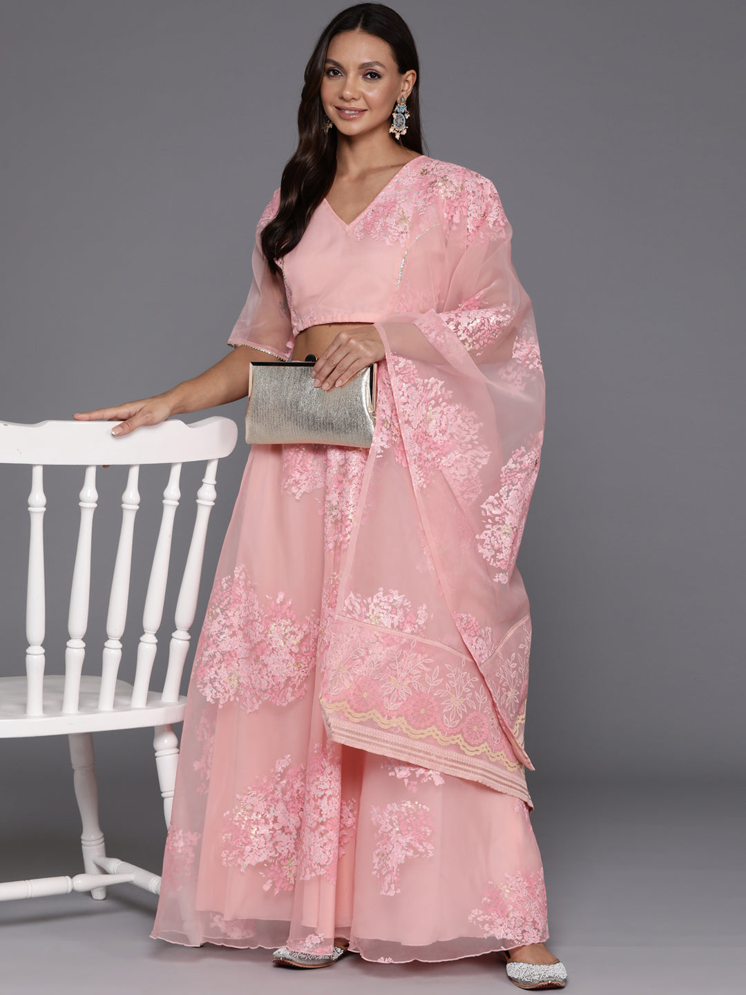 Printed Organza Lehenga - Designer Wedding Lehenga for Women