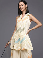 Off White Printed Tunic with Palazzos-AHTUPZ-COMBO-776
