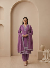 Cotton Blend Kurta Set for Women - Lilac | MLWSHKS9291LVR