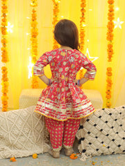 Pure Cotton Ethnic Suit Set for Kids - Red | BD23SU40RDA