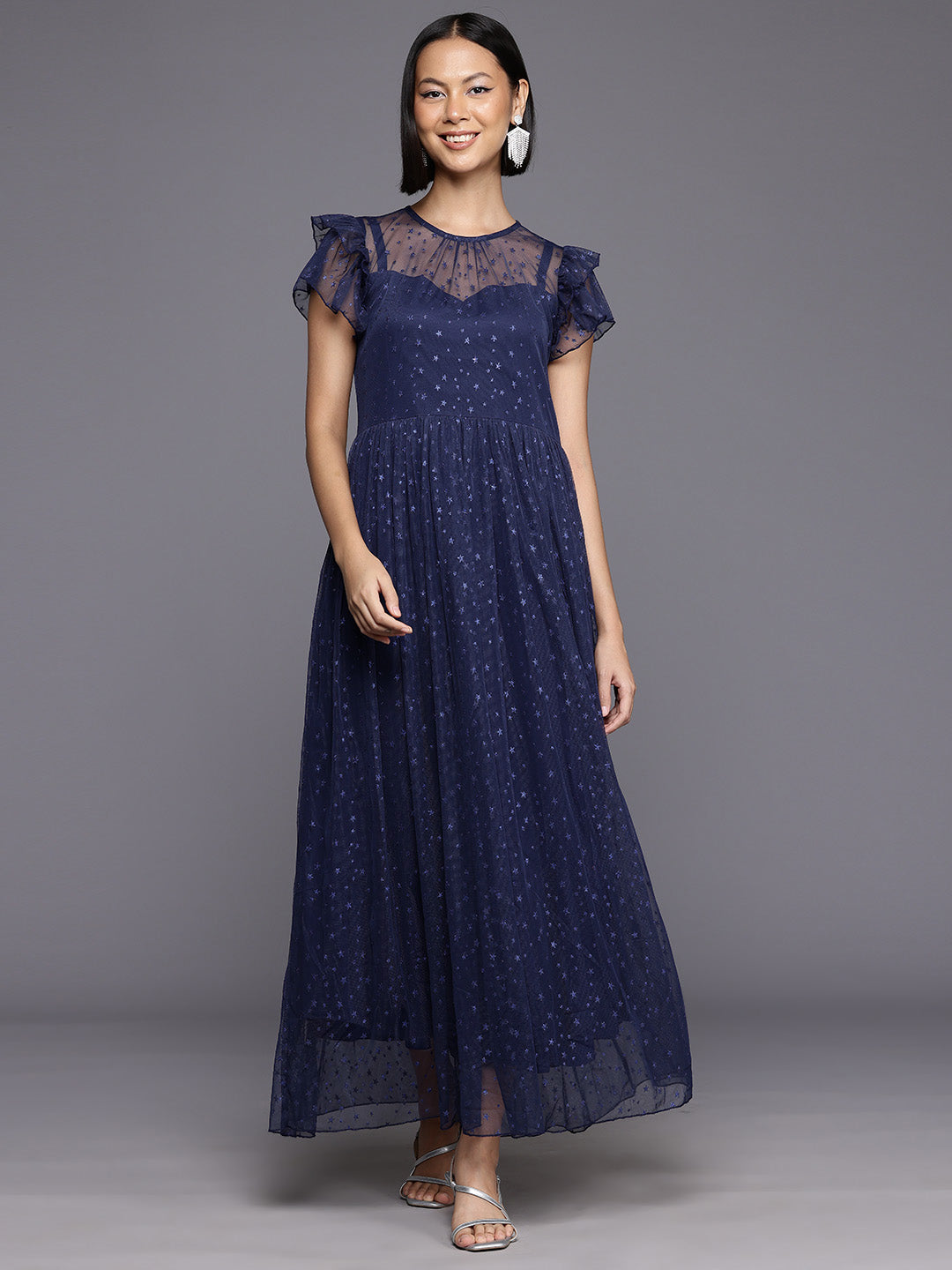 Star Embellished Maxi Dress - Indian Dresses Online