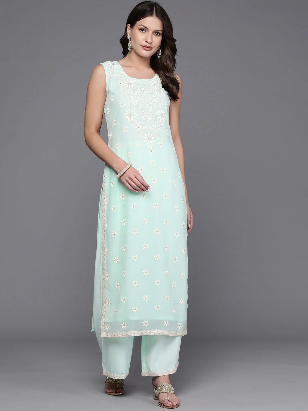 Women's Floral Printed Kurta Palazzo Set - Stylish & Comfortable