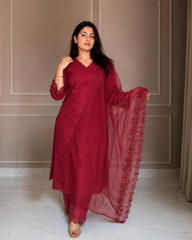Stylum Women's Fabric Silk Blend Kurta Pant Set