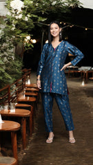 Women Printed Tunic with Trousers-AHTUPN-COMBO-846