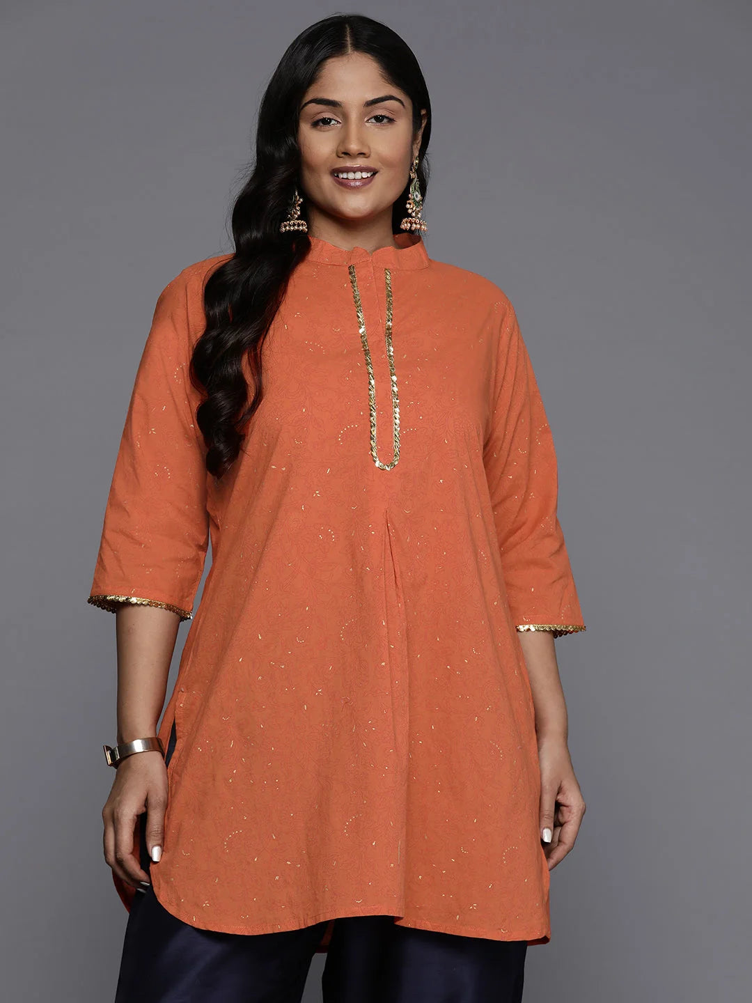 Cotton Printed Tunic Top: Indian Kurta for Women with Style