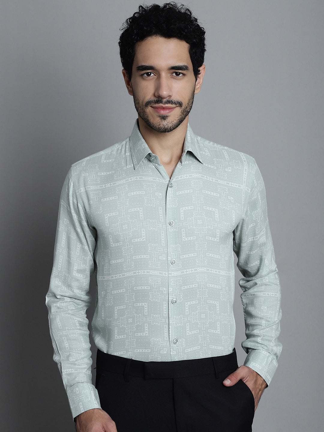 Geometric Printed Formal Shirts - SF 897| Mens Shirt Online