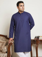 Solid Cotton Kurta Set for Men ( JOKP P 5144Navy  )