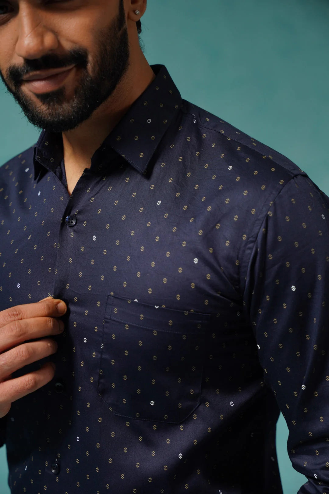 Printed Casual Shirt-SF 906 | Cotton Mens Shirt