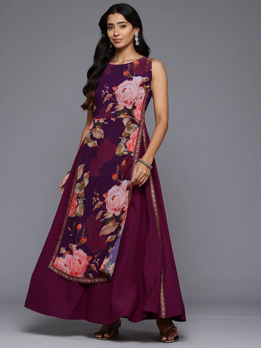 Floral Maxi Gown - Elegant Indian Dresses Online for Women