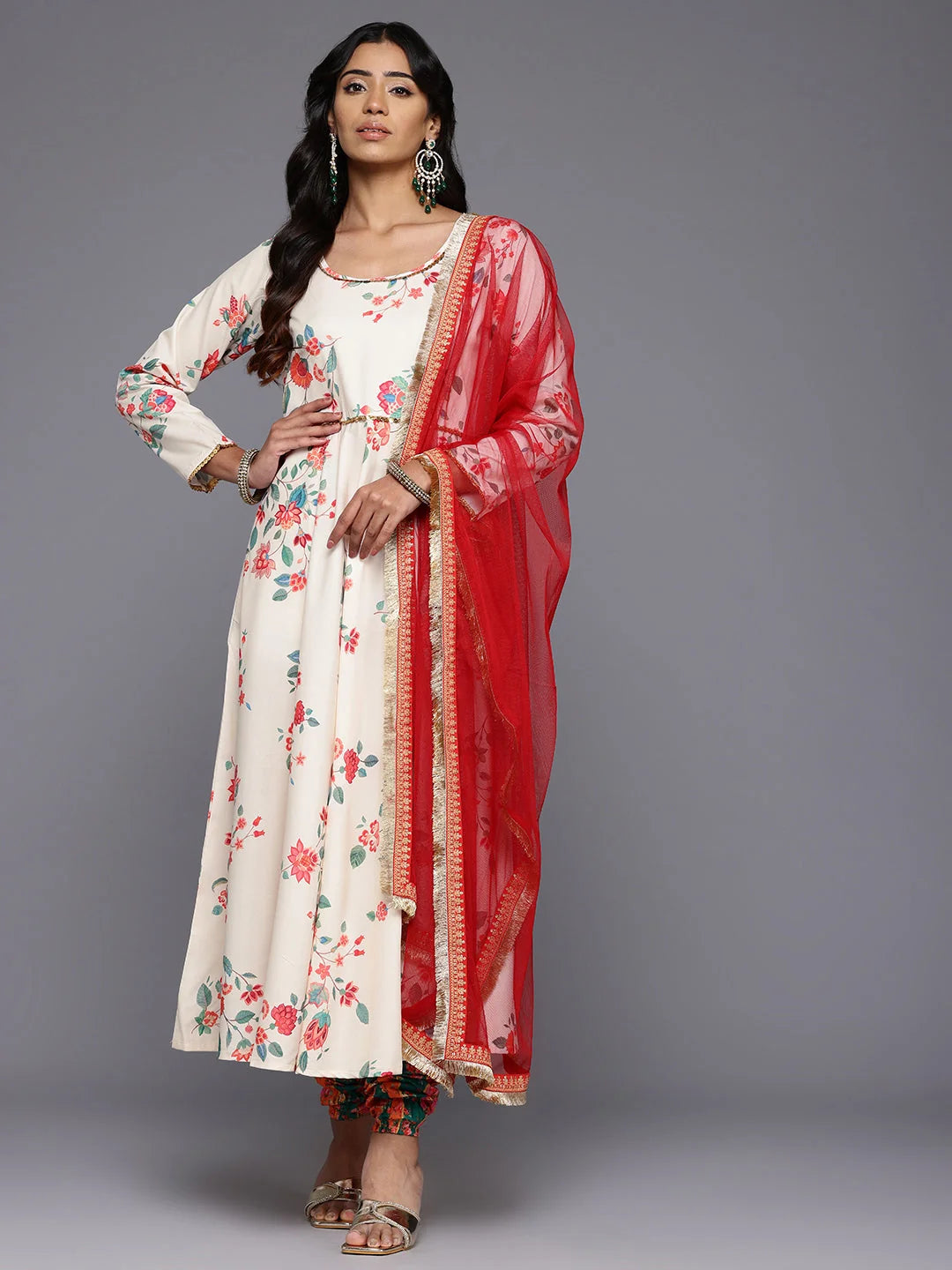 Sequinned Kurta Set | Women's Designer Kurta with Dupatta