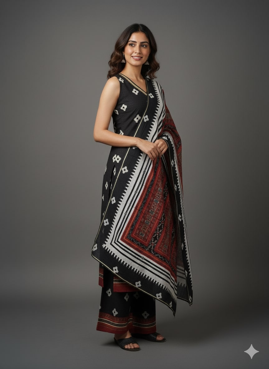 Digital Printed Kurta Set-AHKUPZDU-COMBO-1161-DS