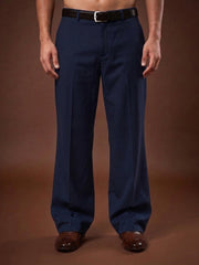 Men Straight Fit Korean Pants ( JFGP 305Navy  )
