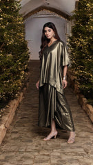 Women Solid Top with Skirt Co-Ords-AHTUSK-COMBO-922