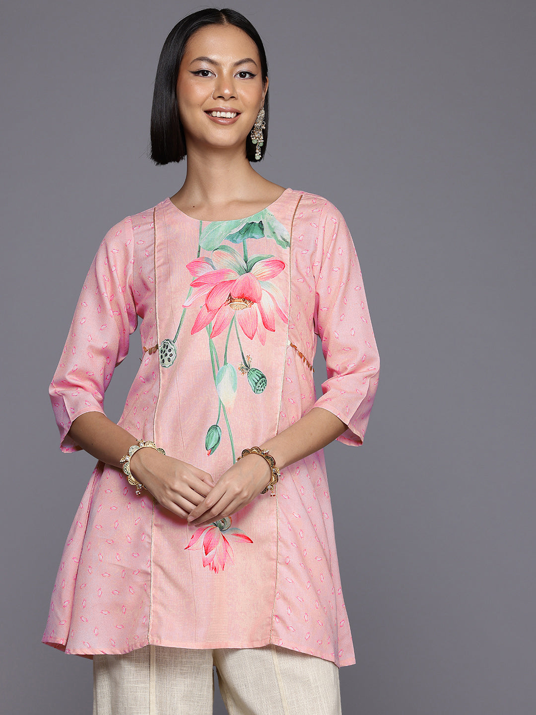 Floral Printed Tunic-AHTUMGDP-8092