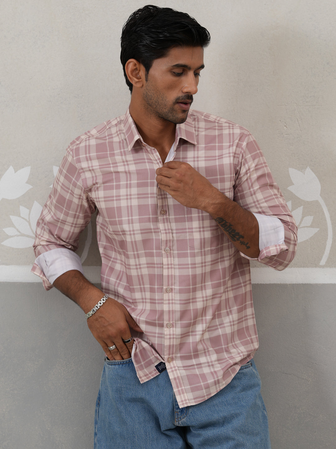 DesiQlo Men Solid Men Regular Fit Shirts - Multicolor - RDSH_034Peach