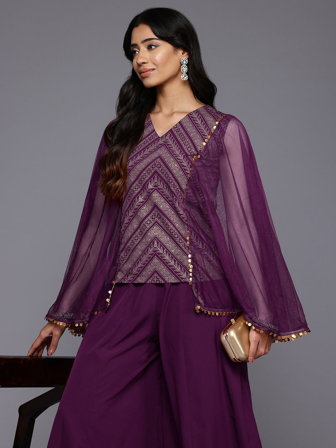 Printed Co ord Sets for Women - Top & Palazzo Outfit