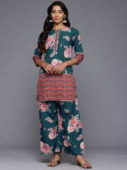 Floral Printed Tunic With Palazzos-AHTUPZ-COMBO-994