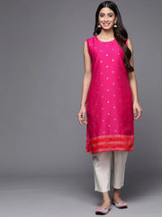 Pink Geometric Printed Kurta-AHTUCHFP-8110