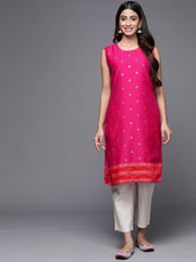 Pink Geometric Printed Kurta-AHTUCHFP-8110