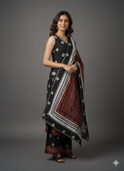A Plus By Black Printed Kurta Set-AP-AHKUPZDU-COMBO-1161-DS