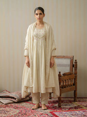Polyester Kurta Set for Women - Beige | MLWSHKS9297BEI