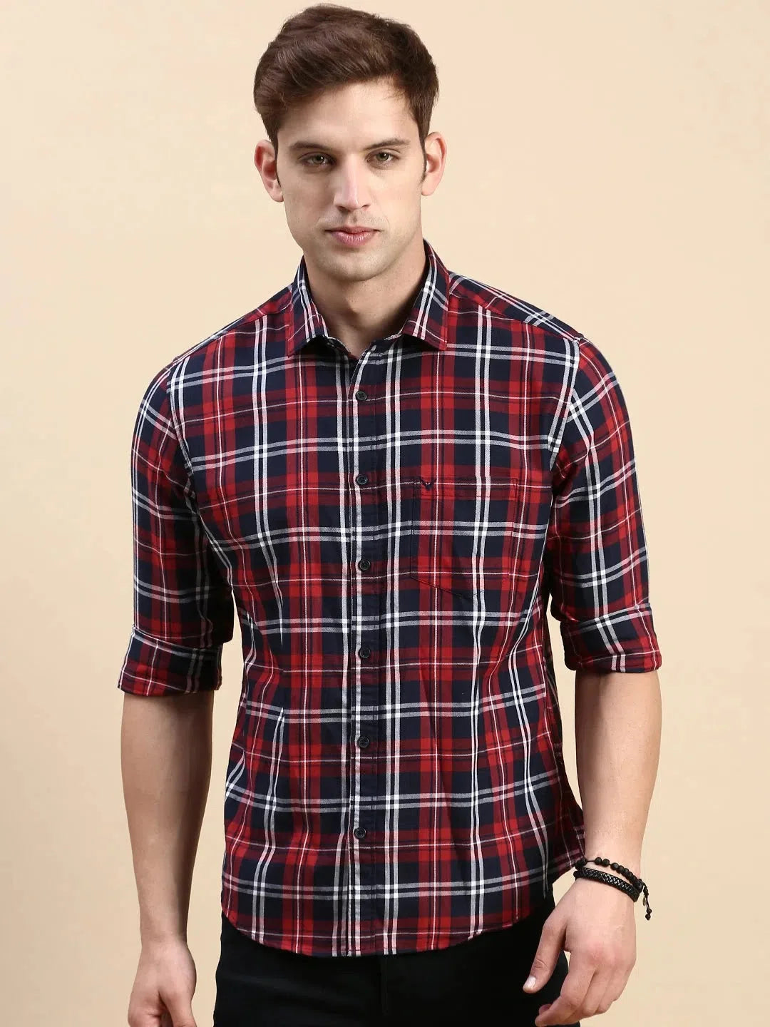 Multi Checked Mens Shirt | DesiQlo Cotton Casual Shirt