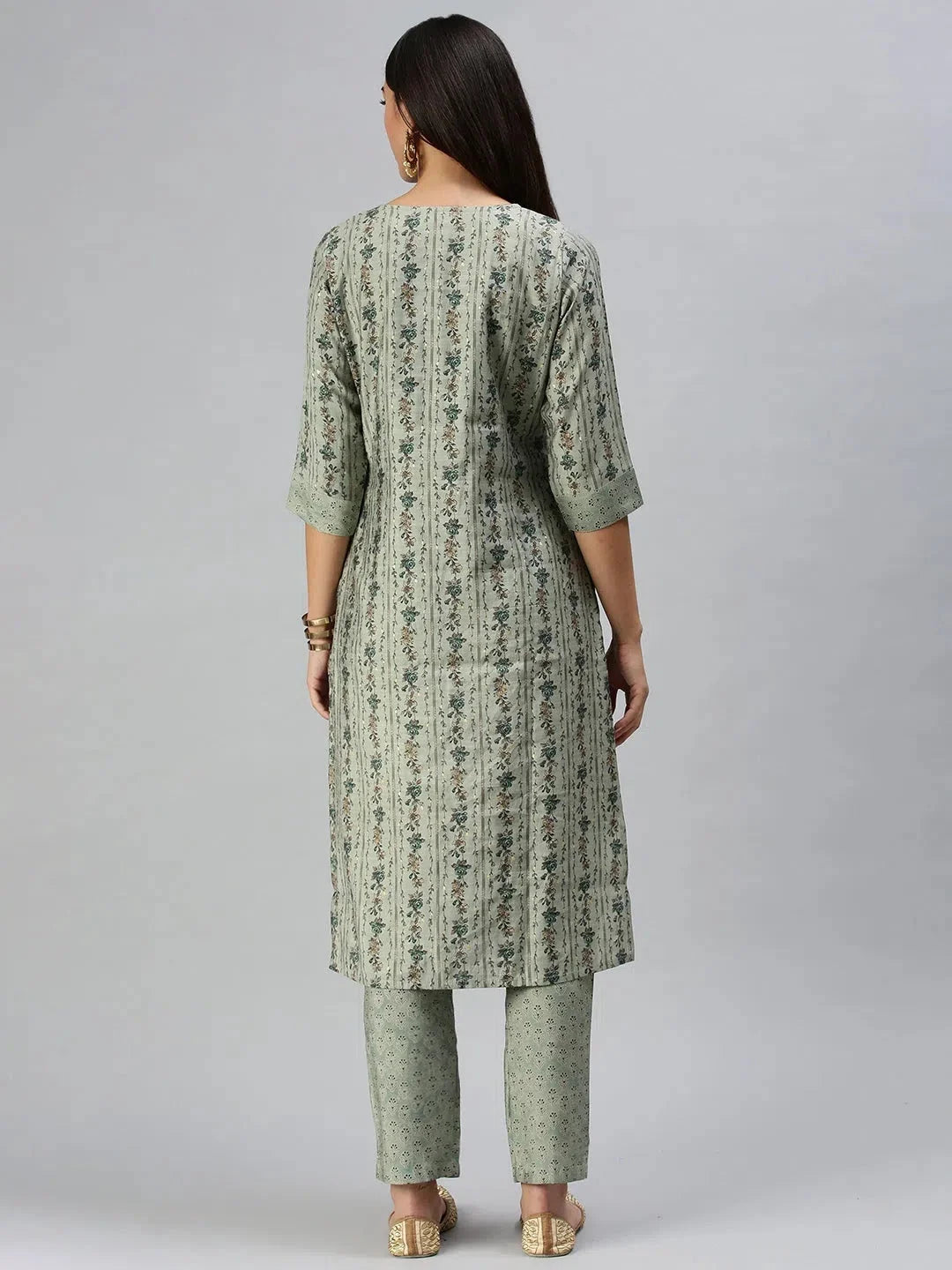 Green Floral Kurta Sets: Shop Women's Cotton Kurta Sets Online