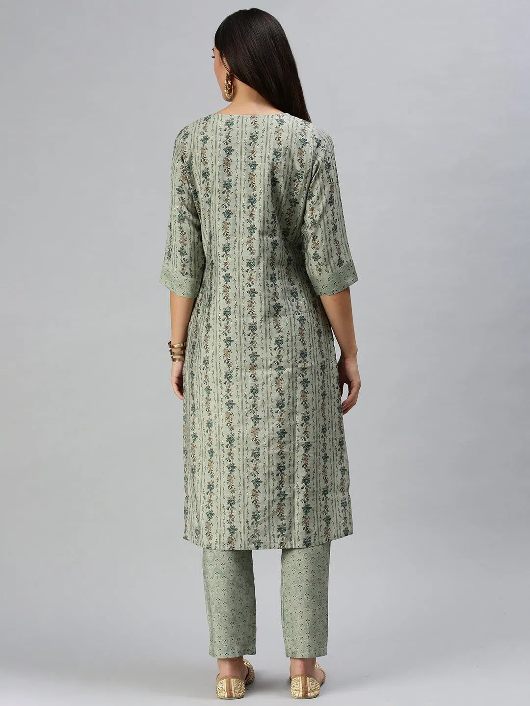 Green Floral Kurta Sets: Shop Women's Cotton Kurta Sets Online