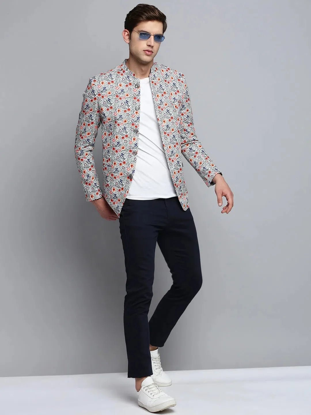 Men's Multi Printed Blazer - Nehru Jacket for Weddings