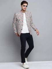 Men Multi Printed Blazer-SOBLZ-311-Multi