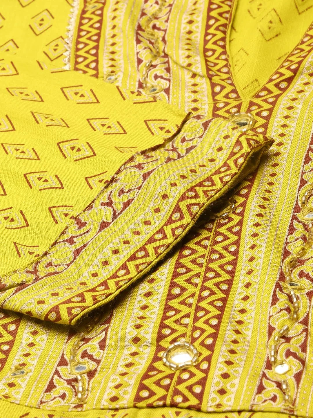 Lime Green Embroidered Kurti | Cotton Indian Kurtas Online