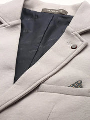 Men Grey Solid Casual Blazers-AR-55-Grey