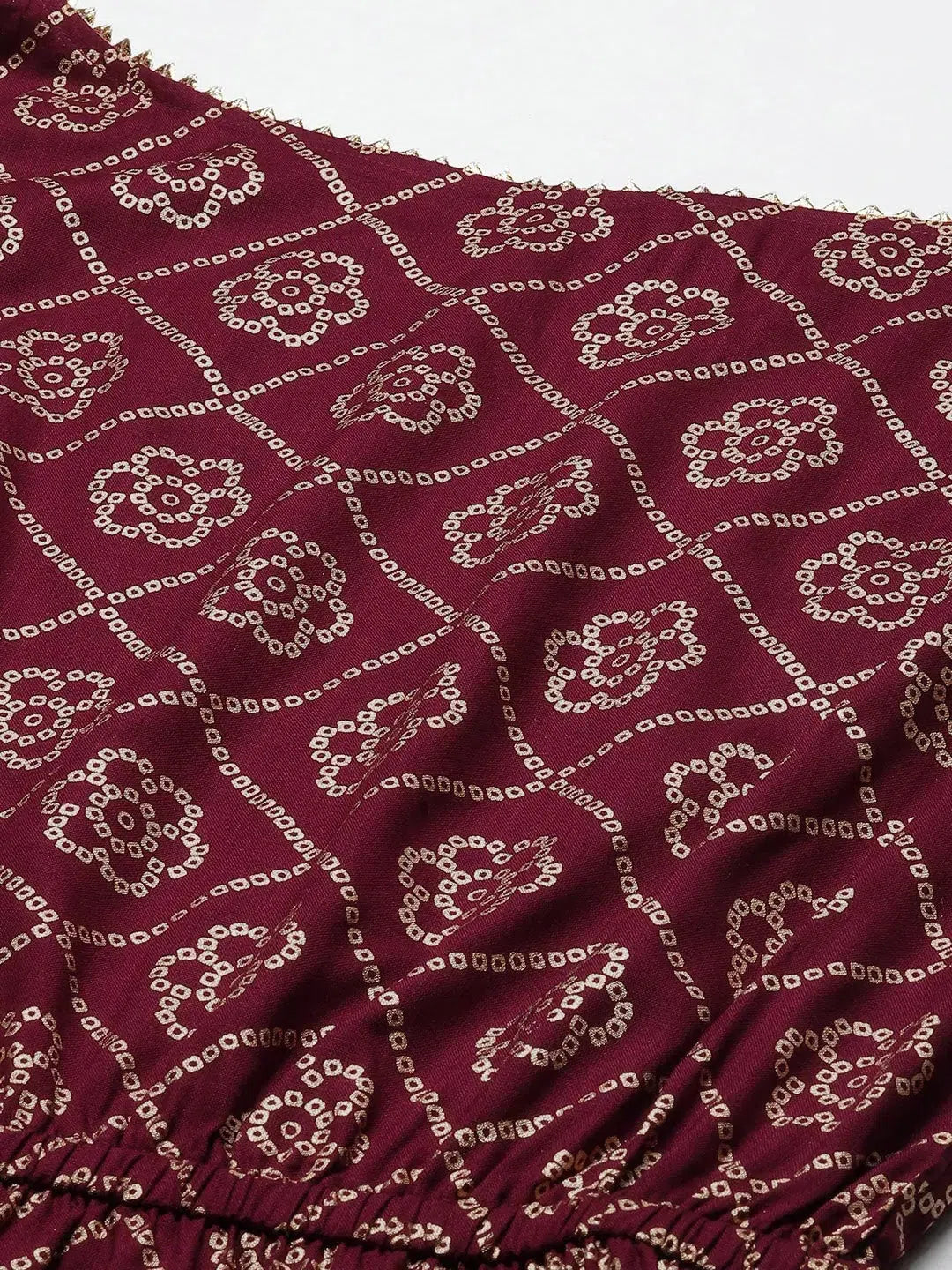 Wine Drop Shoulder Dhoti Jumpsuit | Comfortable Rayon Tops