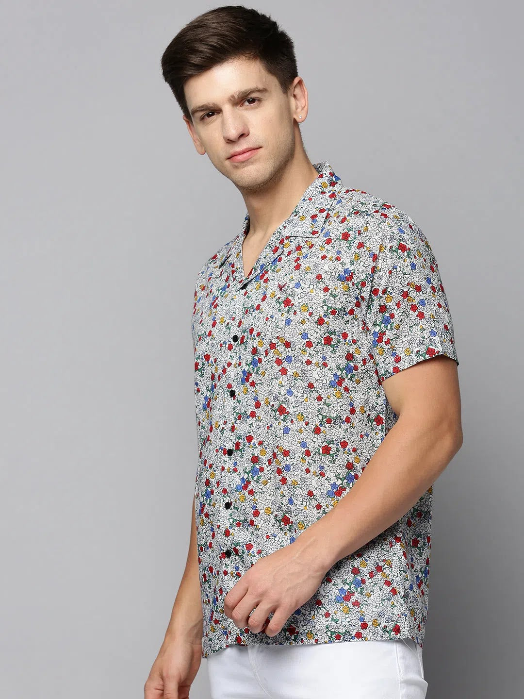 Mens Printed Shirt | Multi Viscose Resort Print