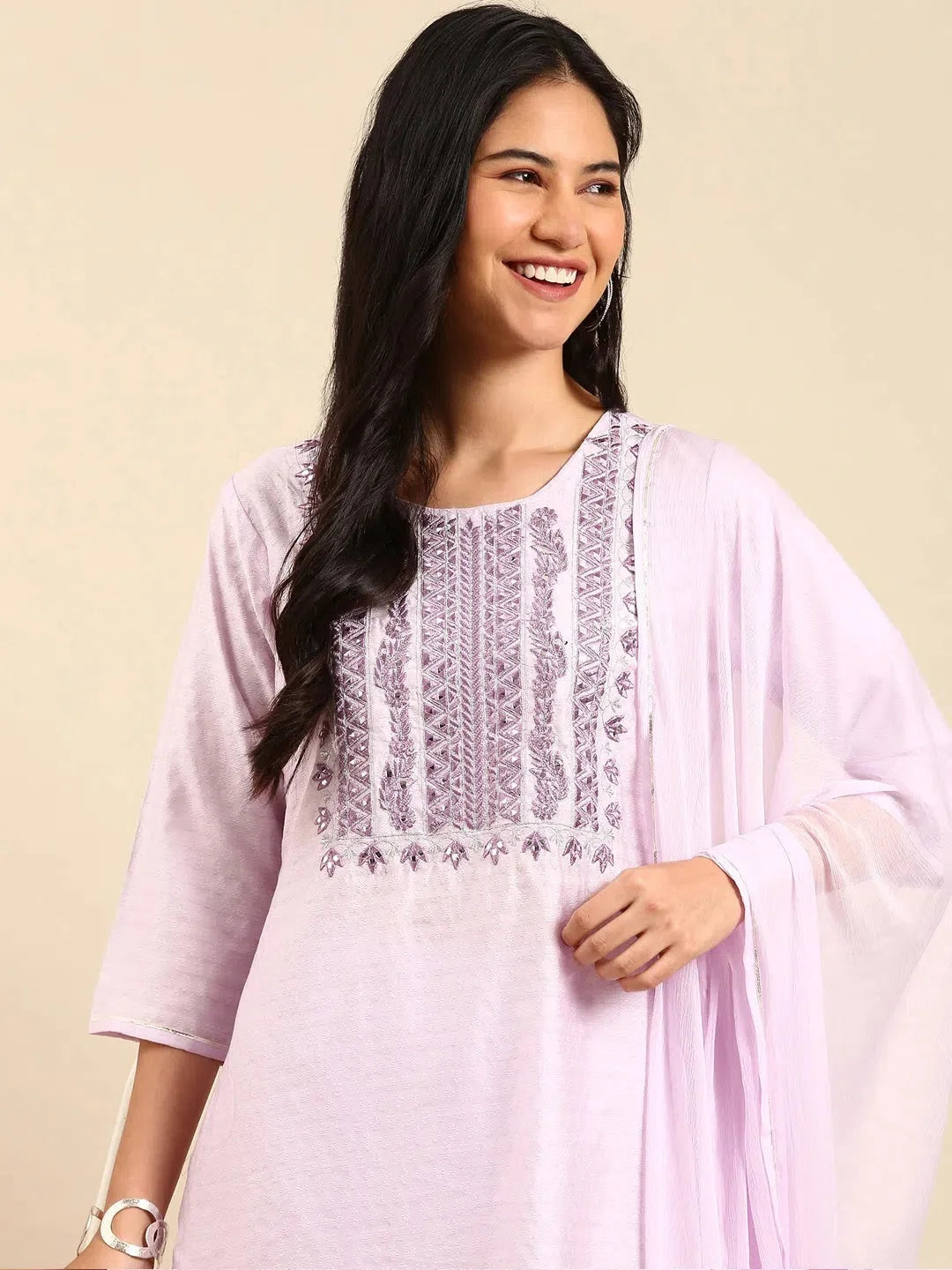 Purple Solid Kurta Set | Women's Indian Kurta Sets