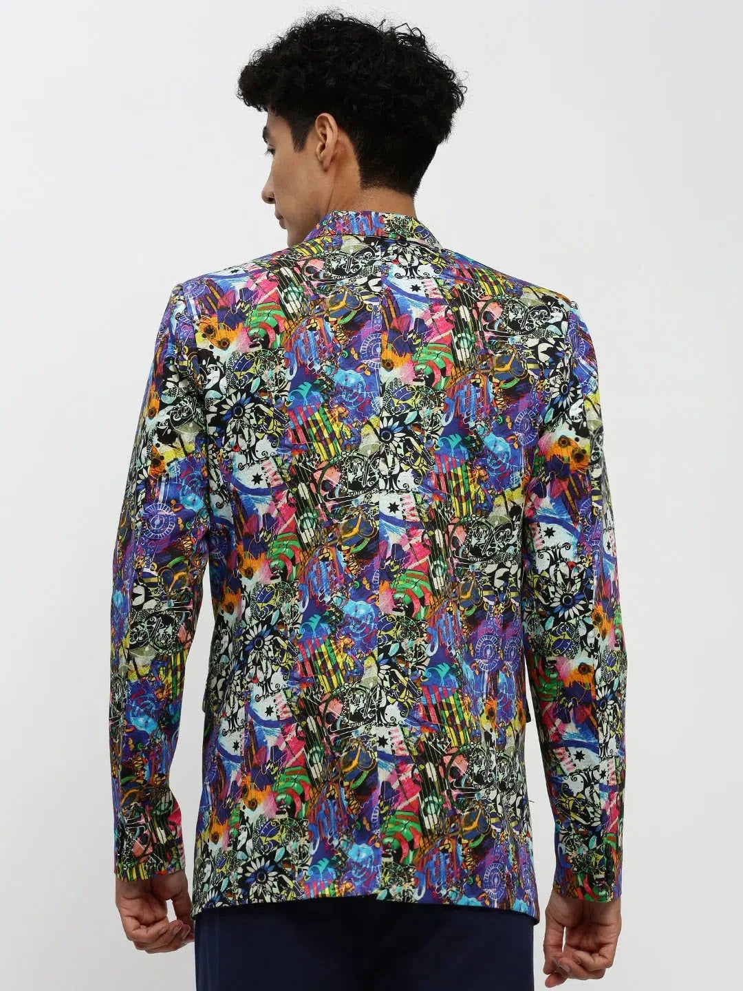 Multi Printed Blazer - Ethnic Nehru Jackets | DesiQlo
