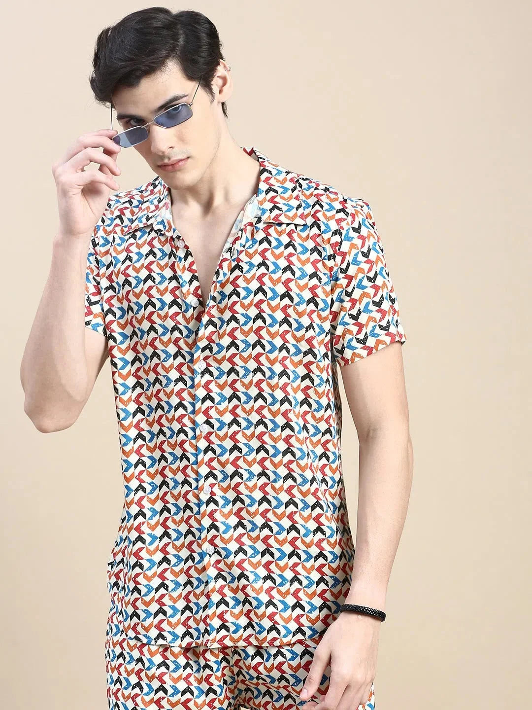 Men Multi Printed Casual Co ord Set-AM-91-2-Multi