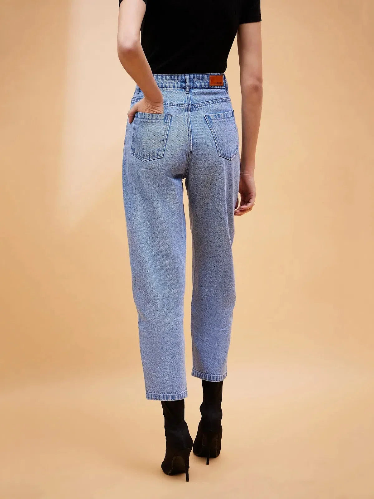Ice Blue Balloon Fit Denim Jeans | Women's Comfort Fit Jeans