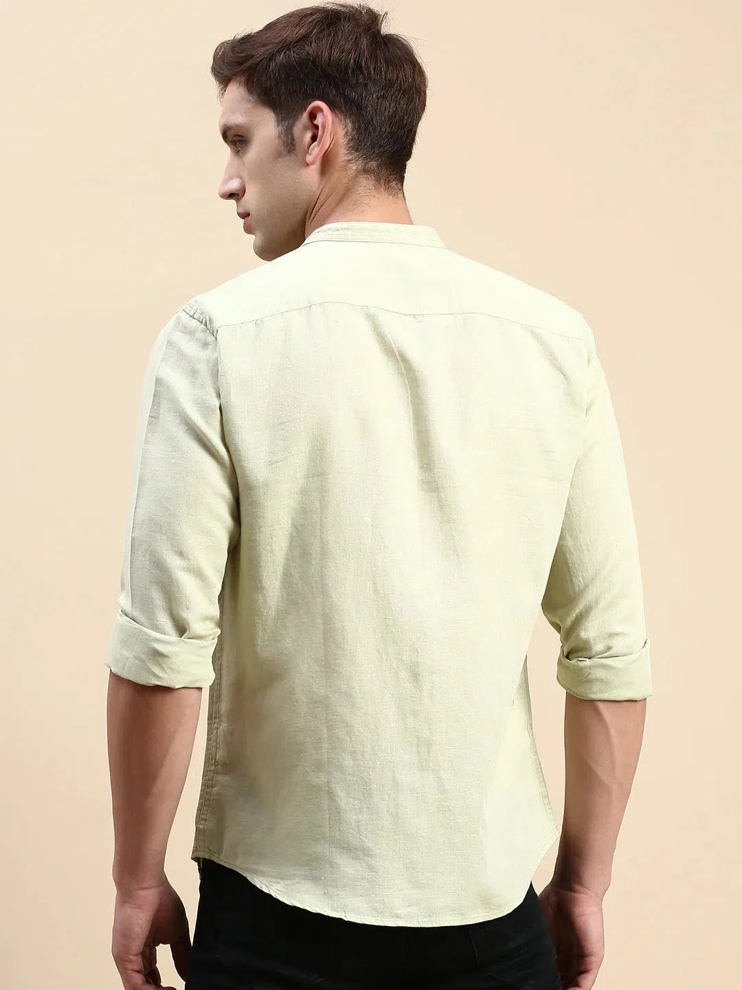 Men's Green Solid Shirt | Casual Cotton Shirt - DesiQlo