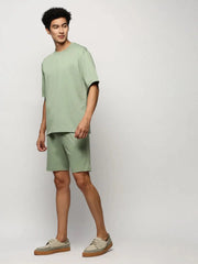 Men Green Solid Casual Co ords-AR-CD-14-Seagreen