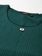 Women Teal Solid Straight Kurta-DF-1203-Teal