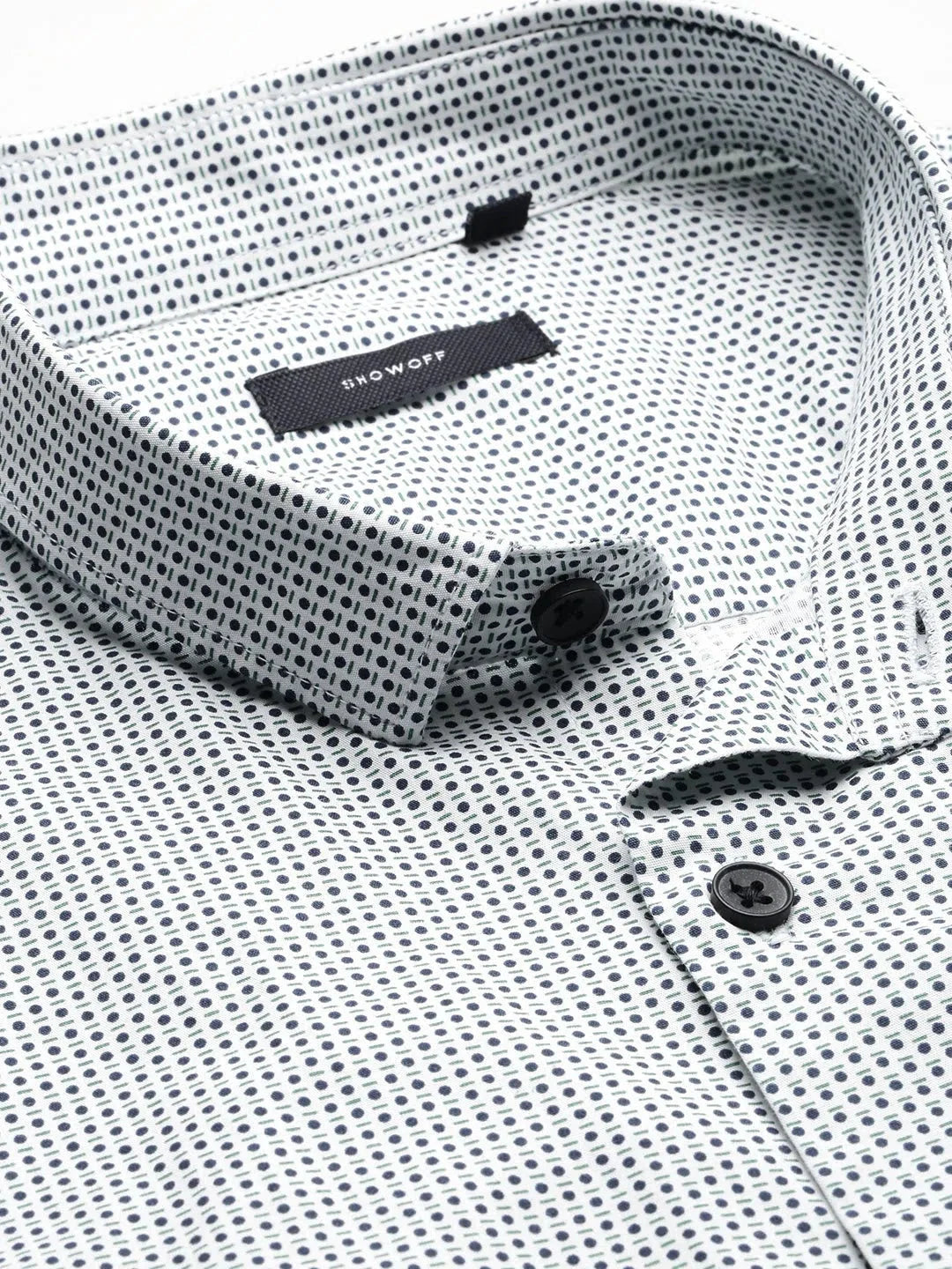 Charming White Printed Mens Shirt - Casual Cotton Shirt | DesiQlo